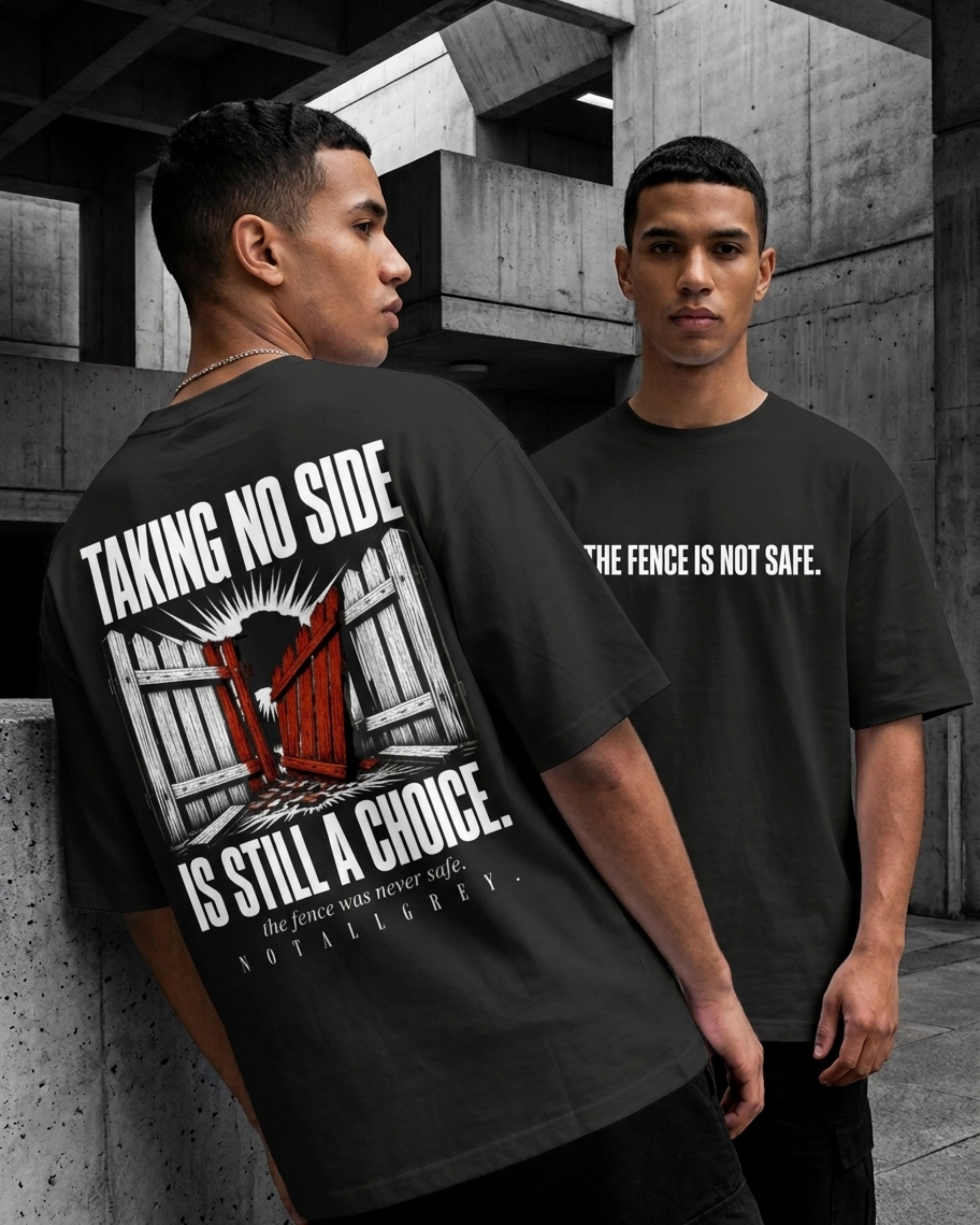 The Fence Is Not Safe — Oversized Tee