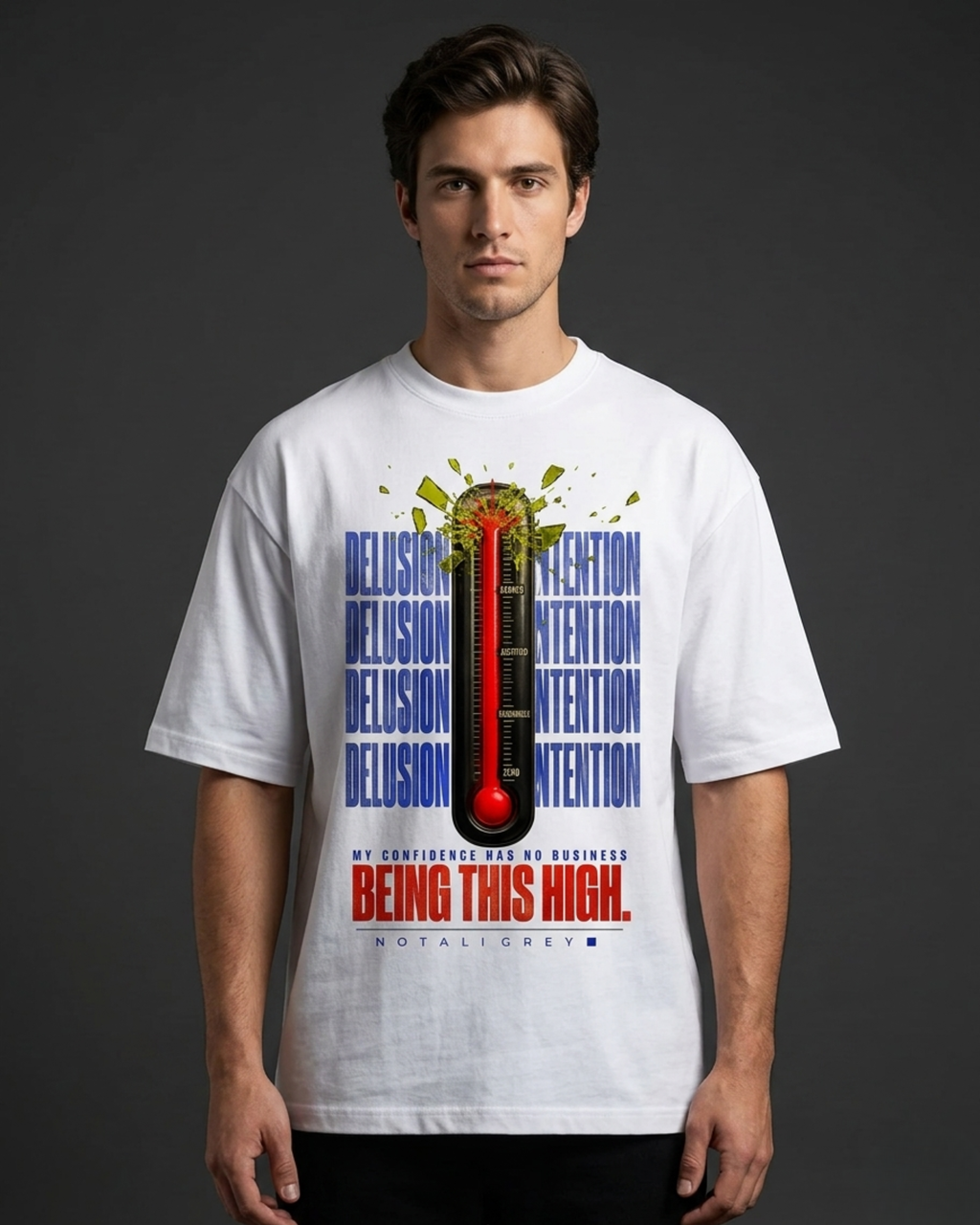 Confidence Has No Business Being This High — Oversized Tee
